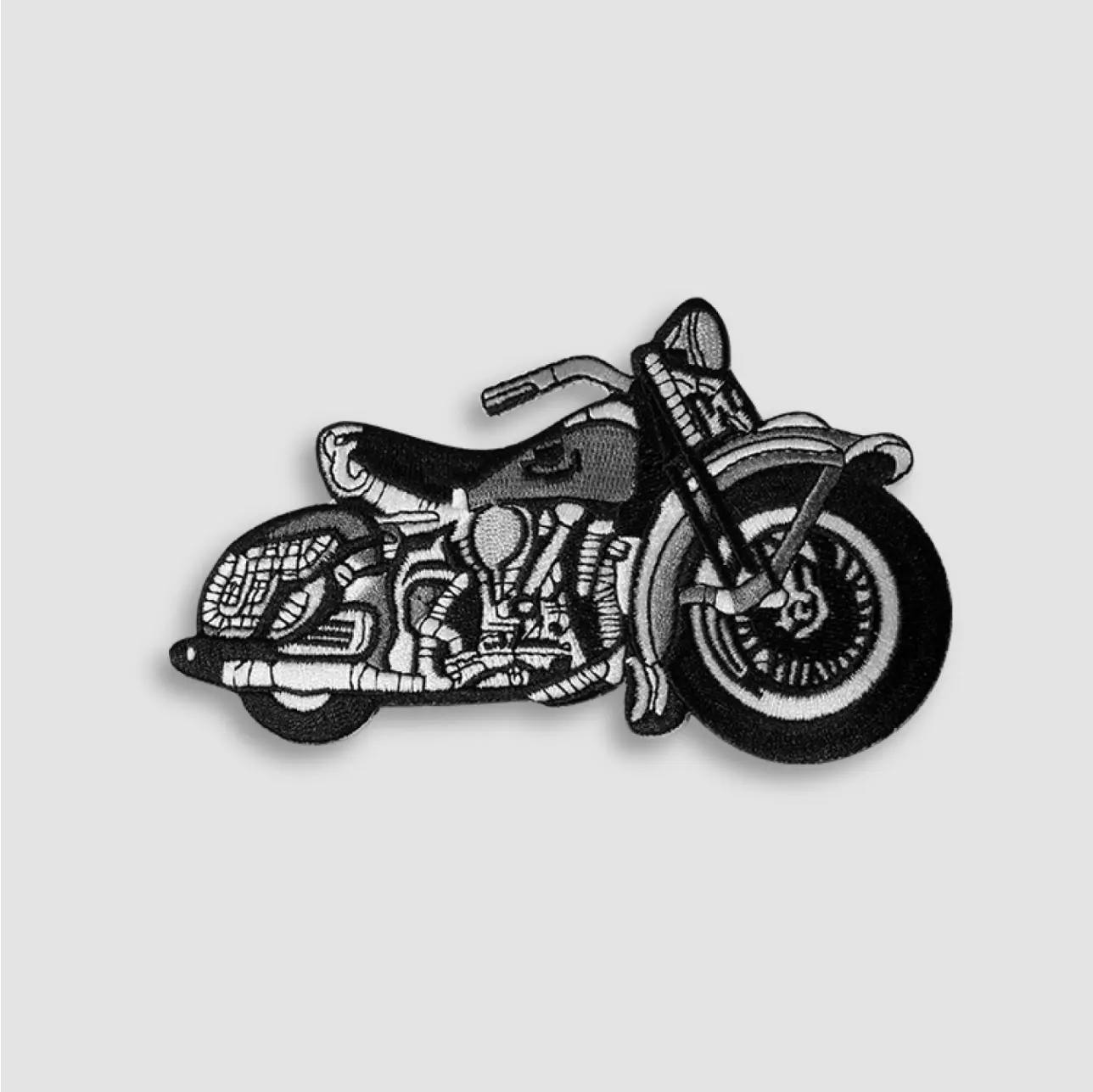 Custom motorcycle patch featuring unique designs, perfect for personalizing your ride and showcasing your style.