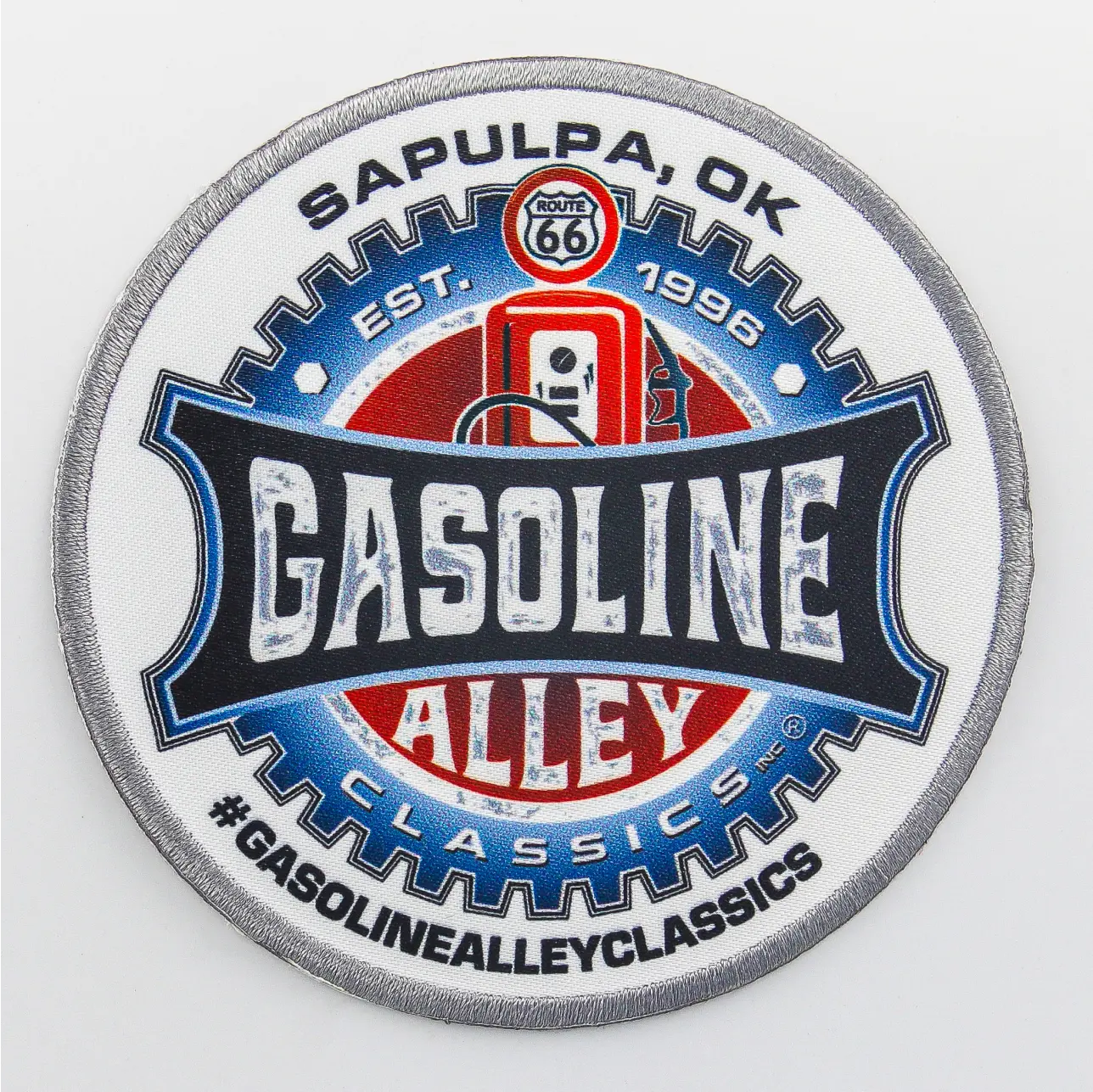 Custom printed patch featuring unique design, perfect for personalizing clothing or accessories with style and flair.