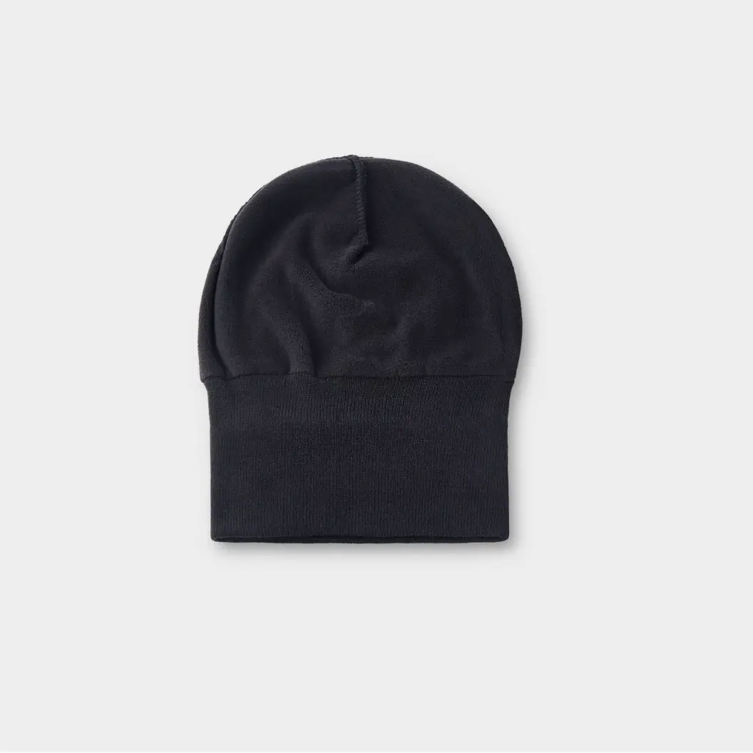 Simple black beanie