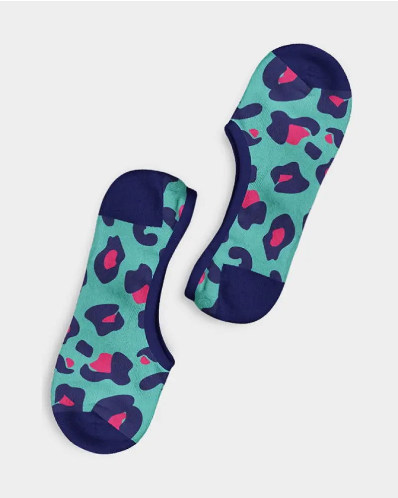 Dye-sublimated socks featuring vibrant, all-over prints that ensure high-quality colors and durability.