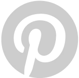 Black Pinterest logo with a circular design on a transparent background