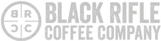 Black Rifle Coffee Company logo with circular and text elements.