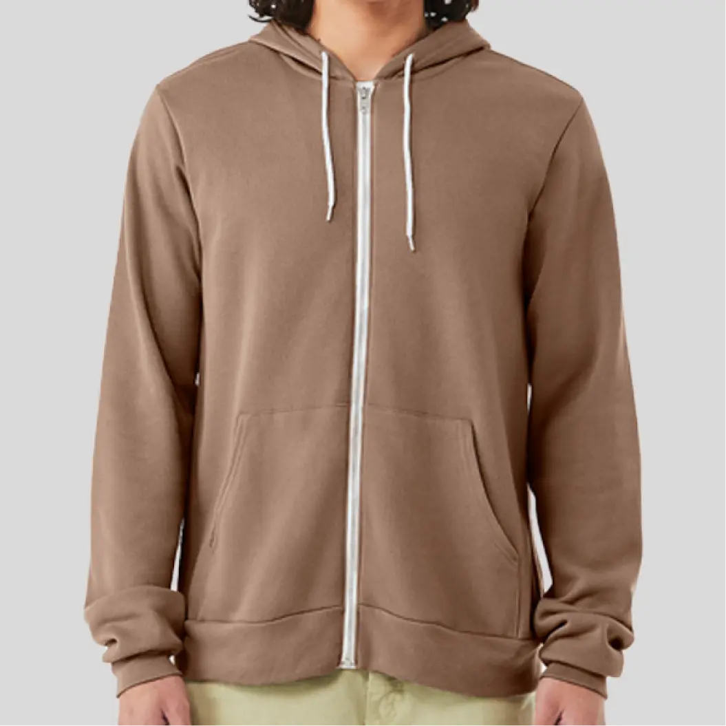 Custom zip hoodie featuring a stylish design, perfect for casual wear and showcasing your unique personality.