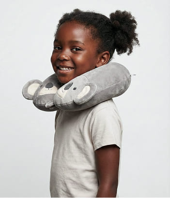 Ergonomic neck pillow designed to support cervical alignment and comfort during travel
